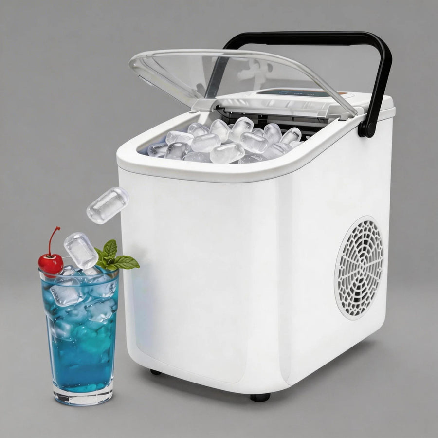 Portable Countertop Ice Maker self-cleaning and compact
