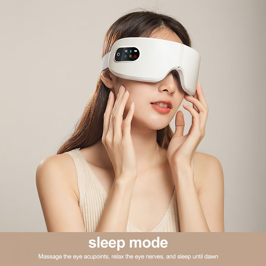 Smart Bluetooth Eye Massager heat and vibration airbag