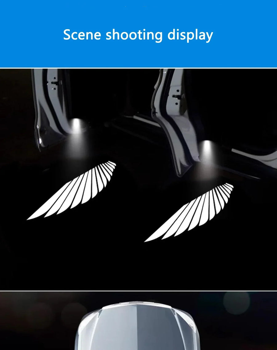 Wireless HD Laser Car Door Projector - 2/4pcs, Auto Accessory, No Wiring Required, Battery-Powered, for Easy Night Entry