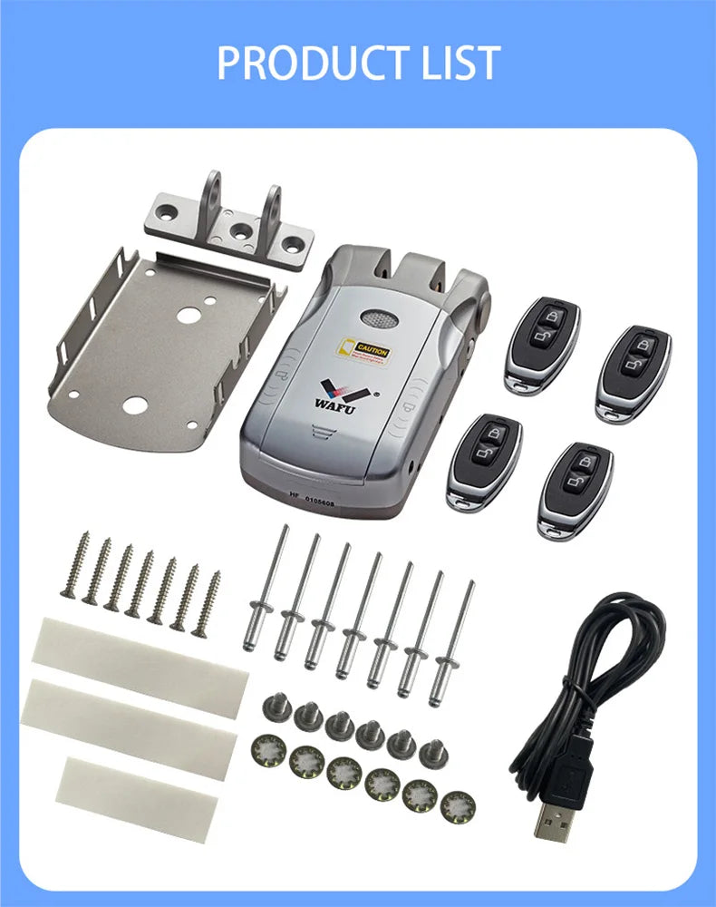 WAFU Smart Door Lock | Fingerprint & Password | WiFi & Bluetooth | Remote App Control