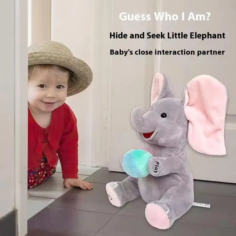 Hide-and-seek Elephant Plush Toy Elephant Toys Plush Singing Elephant With Ears Moving Interactive Toys Stuffed Animal Toy