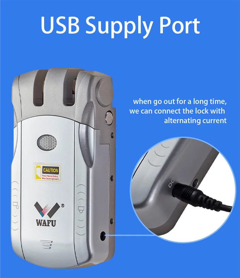 WAFU Smart Door Lock | Fingerprint & Password | WiFi & Bluetooth | Remote App Control