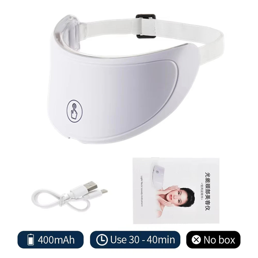 LED Neck Lift Mask | Photon Anti-Wrinkle Skin Tightening | Red & Blue Light Therapy