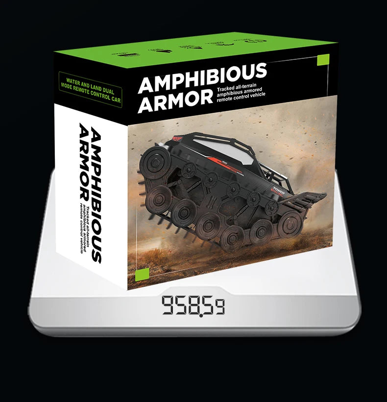 JJRC Q183 RC Tank Amphibious Tracked Tank Remote Control All Terrain Truck Climbing Off-Road Vehicle Waterproof Toy Kid Gifts
