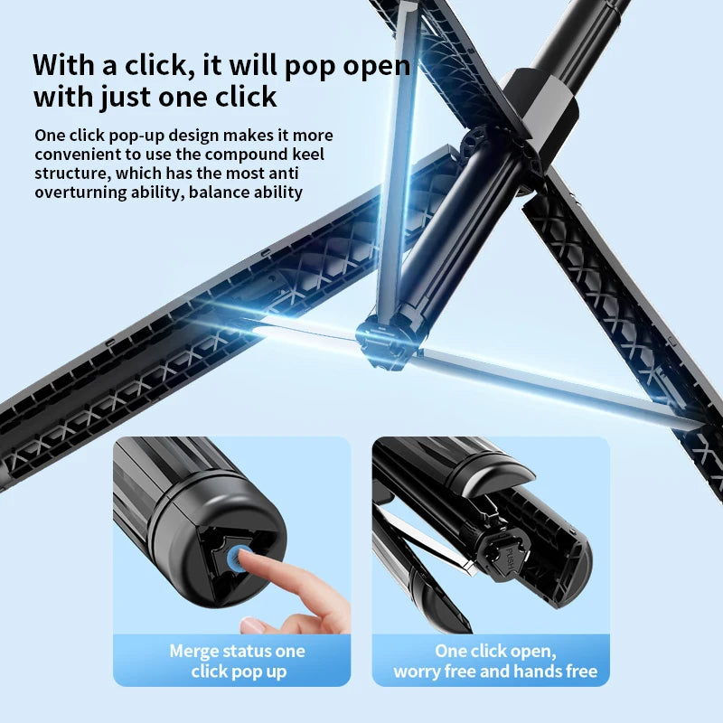 Foldable AI Tracking Gimbal | 360° Auto Rotation Selfie Stick Tripod | For Vlogging