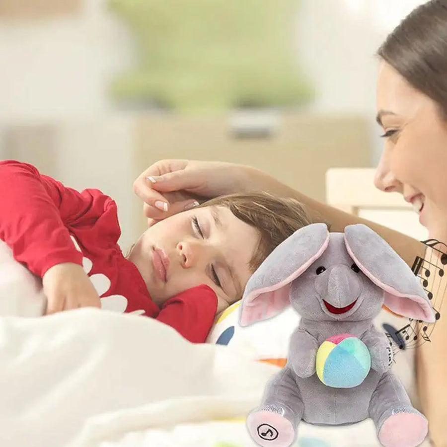 Hide-and-seek Elephant Plush Toy Elephant Toys Plush Singing Elephant With Ears Moving Interactive Toys Stuffed Animal Toy