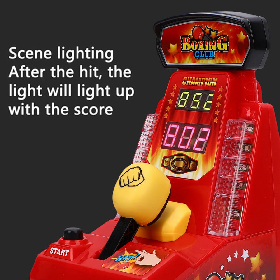 Finger Boxing Machine | Interactive Desktop Toy | LED Lights & Sound Effects | Score Display | Kids & Adults
