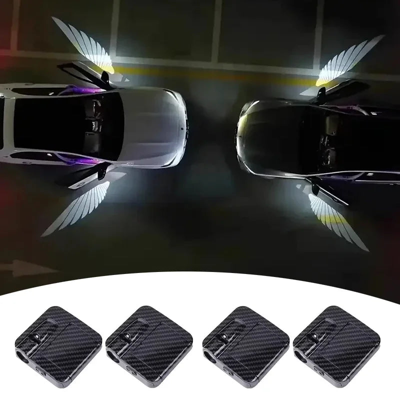 Wireless HD Laser Car Door Projector - 2/4pcs, Auto Accessory, No Wiring Required, Battery-Powered, for Easy Night Entry
