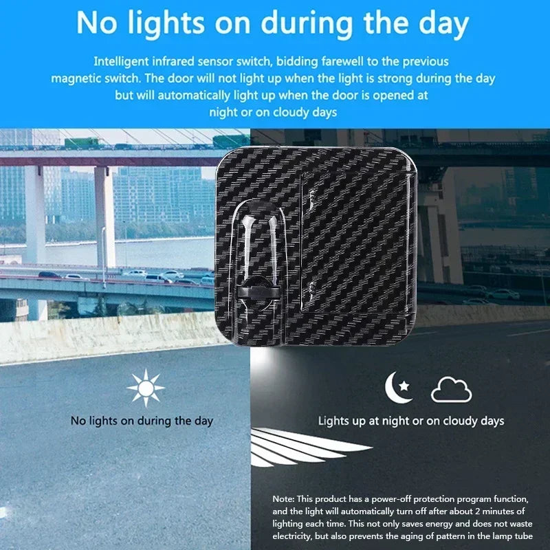 Wireless HD Laser Car Door Projector - 2/4pcs, Auto Accessory, No Wiring Required, Battery-Powered, for Easy Night Entry