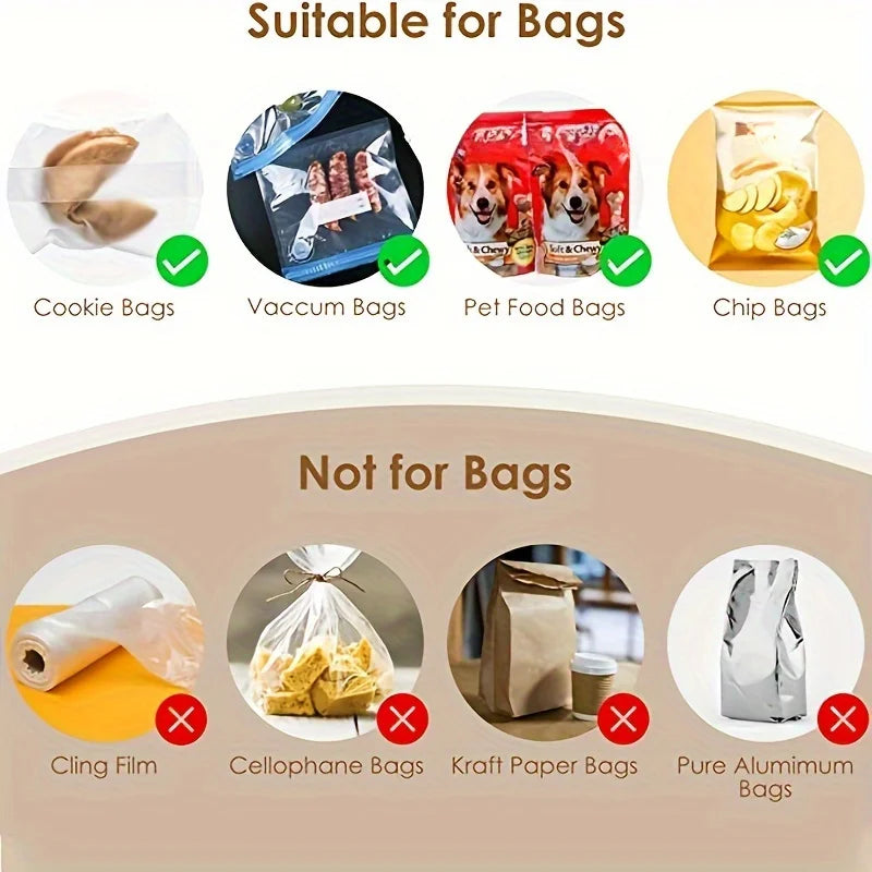 Mini Heat Bag Sealer | Portable Food Storage Clip | Keeps Snacks Fresh