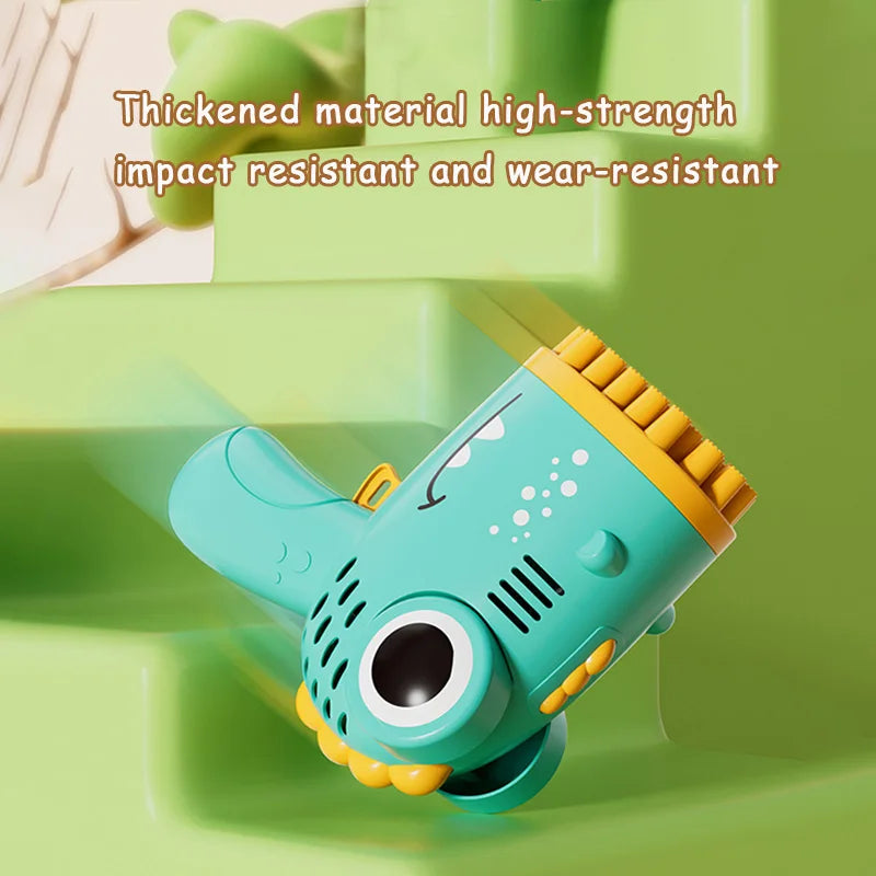 40-Hole Dinosaur Bubble Machine | Electric Handheld Bubble Blaster | Kids Toy