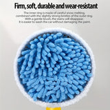 360° Rotating Car Wash Brush Kit | Auto Foam | Chenille Bristles