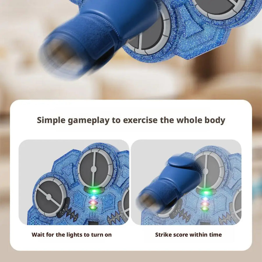 Smart Music Boxing Machine | Wall-Mounted | Bluetooth | LED Lights | 9 Speeds | Kids & Adults