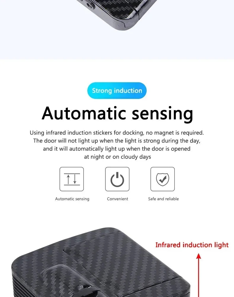 Wireless HD Laser Car Door Projector - 2/4pcs, Auto Accessory, No Wiring Required, Battery-Powered, for Easy Night Entry