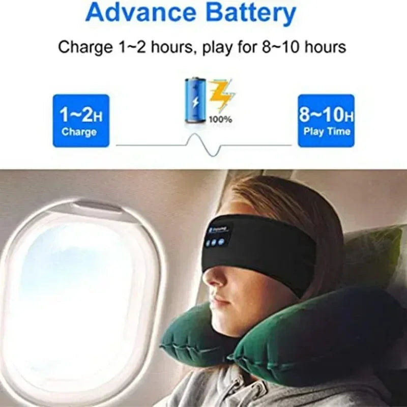 Wireless Bluetooth Headband Earphones Sports Headphones Elastic Headband Music Sleeping Eye Mask Bluetooth Headset