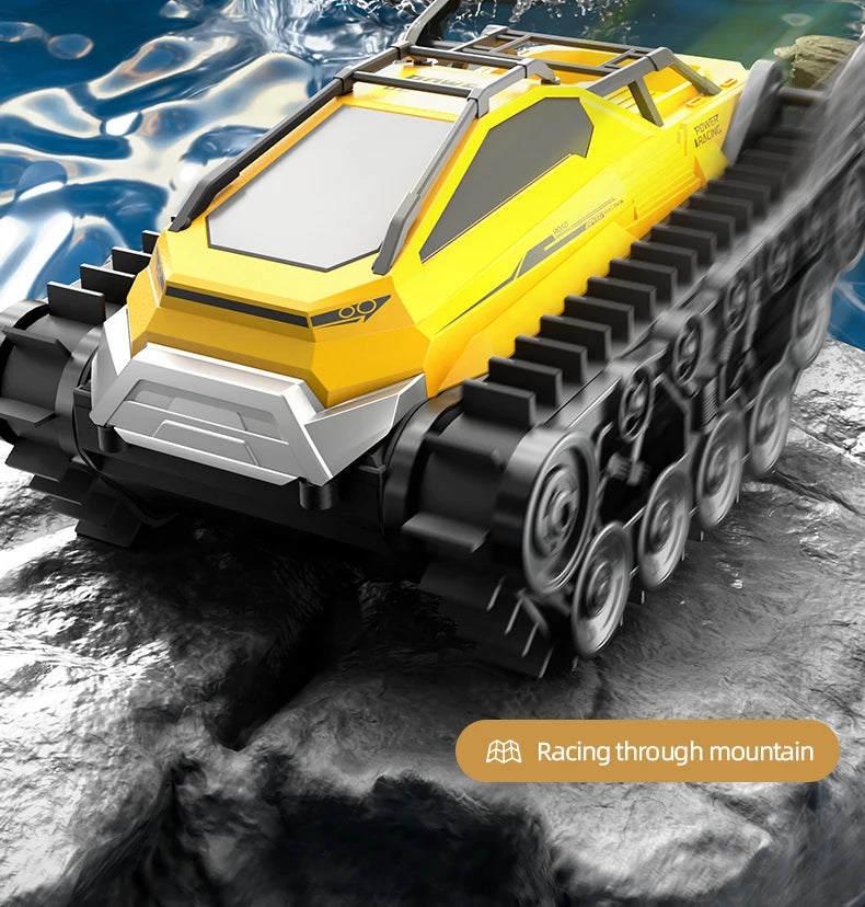 JJRC Q183 RC Tank Amphibious Tracked Tank Remote Control All Terrain Truck Climbing Off-Road Vehicle Waterproof Toy Kid Gifts