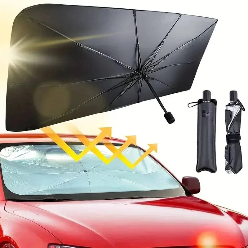 Foldable Car Windshield Sunshade | Umbrella Style | Heat Insulation Protection