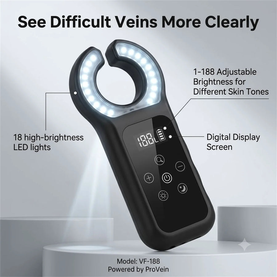 Medical Vein Detector LED Infrared Vein Scanner Handheld Blood Vessel Locator Adjustable Vein Finder for IV Injection