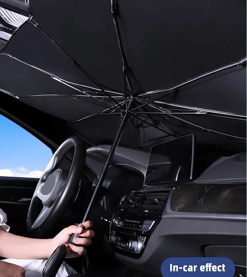 Foldable Car Windshield Sunshade | Umbrella Style | Heat Insulation Protection