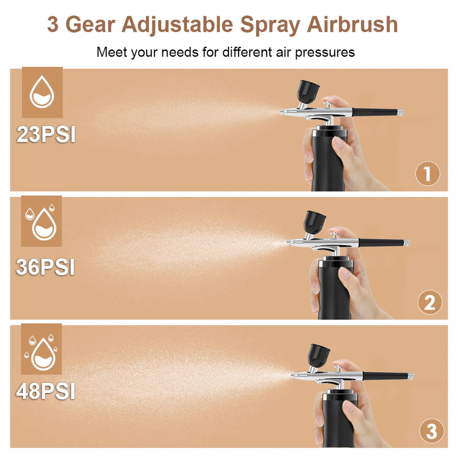 Cordless Airbrush Nail Machine | Wireless Nail Art Compressor & Varnish Sprayer