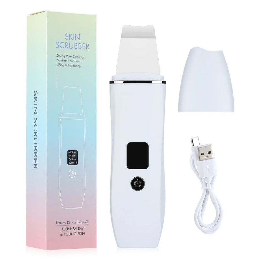 Ultrasonic Skin Scrubber | 4-Mode Blackhead Remover & Facial Deep Cleanser