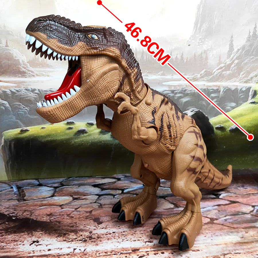 Electric Toy Large Size Walking Spray Lay Eggs Dinosaur Robot for Kids With Light Sound Mechanical Dinosaurs Model Toys