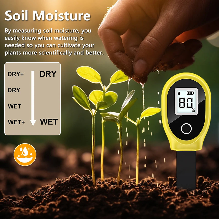Soil Moisture Sensor Monitor Plants Moist Testing Tool Soil Hygrometer Plant Detector Garden Care Planting Humidity Meter