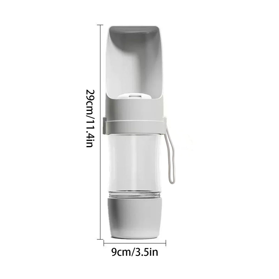 2-in-1 Portable Pet Water Bottle | Food & Water Storage | Leak-Proof Travel Dog Bottle