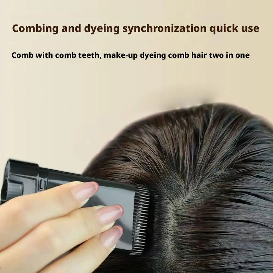 2-in-1 Hair Color Comb | Instant Gray Hair Coverage | Waterproof Sweatproof Dye Stick