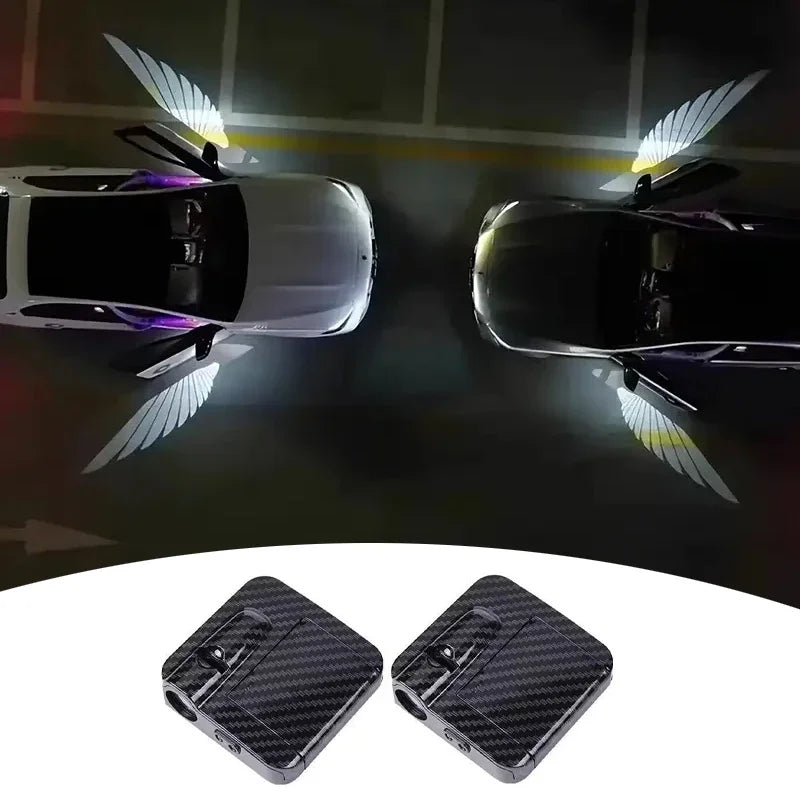 Wireless HD Laser Car Door Projector - 2/4pcs, Auto Accessory, No Wiring Required, Battery-Powered, for Easy Night Entry