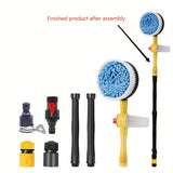 360° Rotating Car Wash Brush Kit | Auto Foam | Chenille Bristles