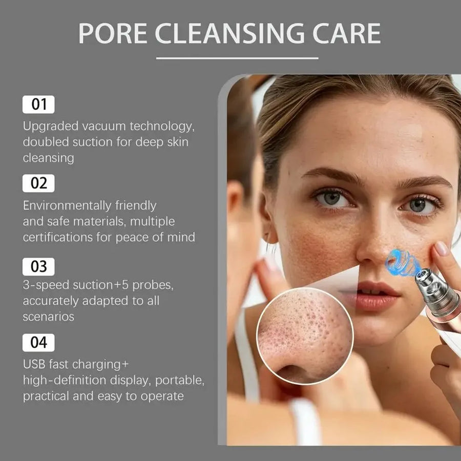 Face Skin Care Tools Electric Blackhead Remover Vacuum Cleaner Black Spots Removal Facial Deep Cleansing Pore Cleaner Machine