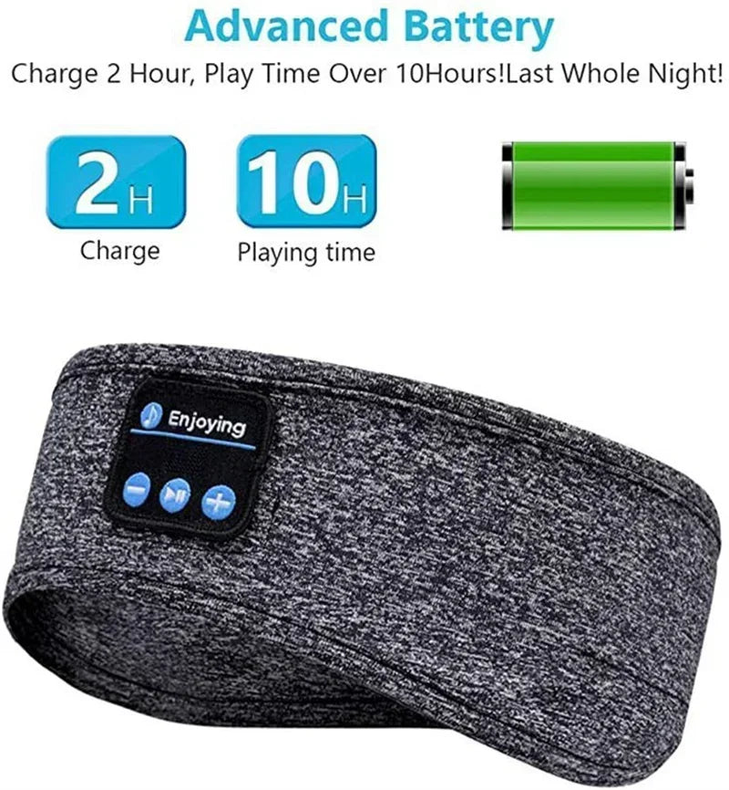 Wireless Bluetooth Headband Earphones Sports Headphones Elastic Headband Music Sleeping Eye Mask Bluetooth Headset