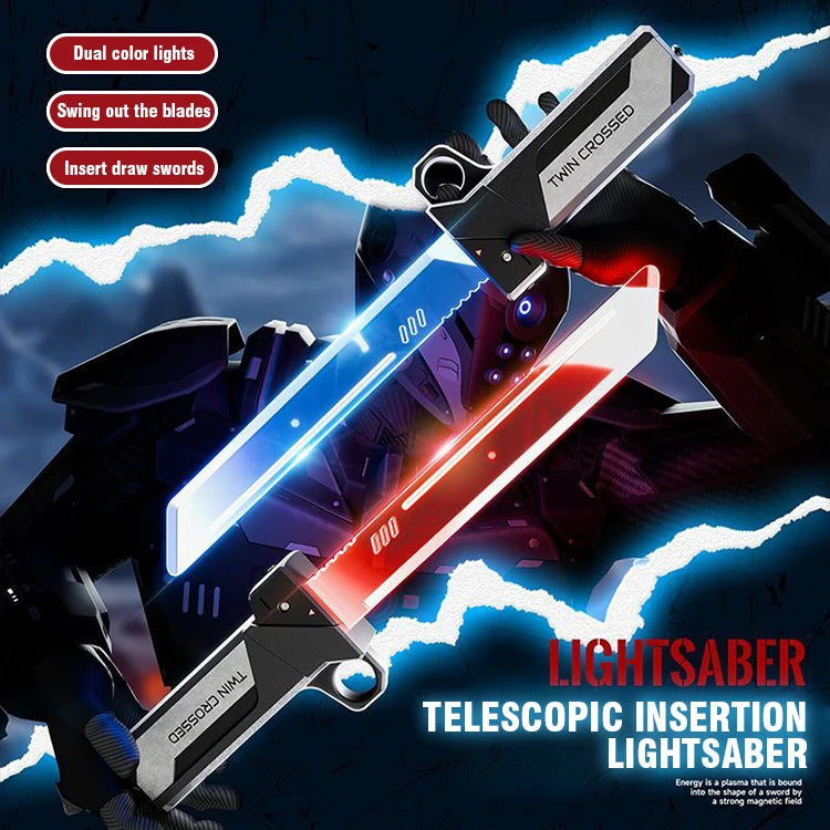 2026 New Lightsaber Sword Toy Light Sword Games for Children Adult Double-Bladed Luminous Toy for Boys Kids Interactive Cosplay