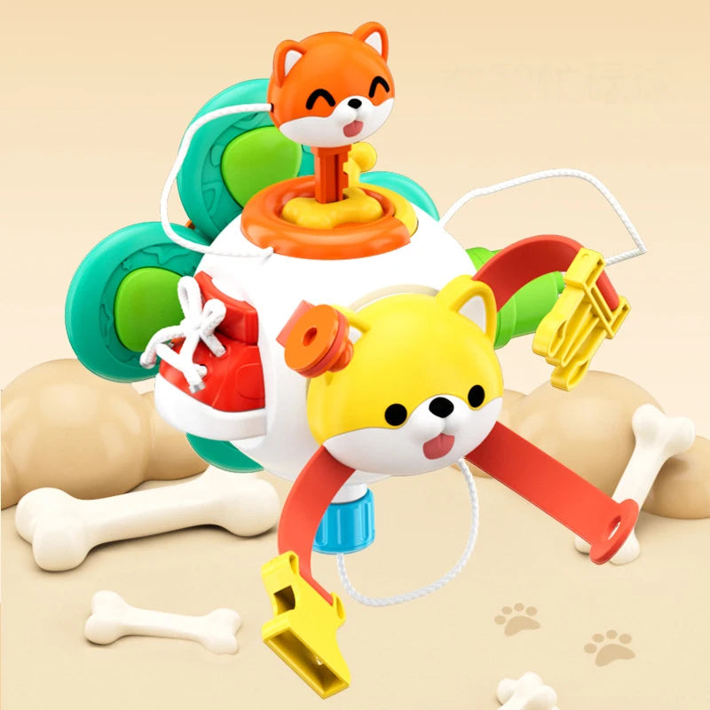 Baby Busy Board Cube Montessori Sensory Toys for Toddler Educational Learning Activities Travel Toy Lock Box Fine Motor Skill