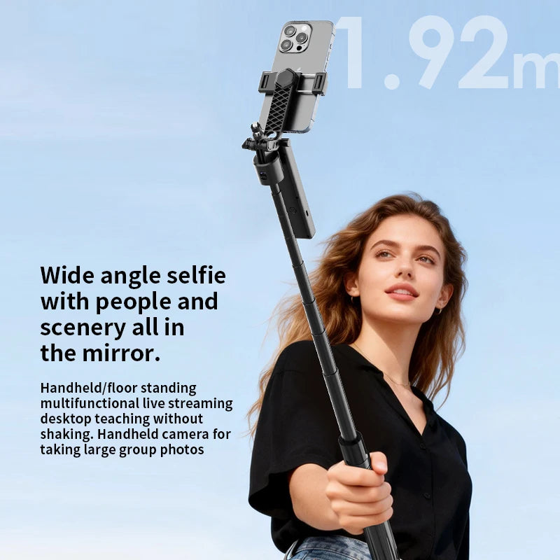 Foldable AI Tracking Gimbal | 360° Auto Rotation Selfie Stick Tripod | For Vlogging