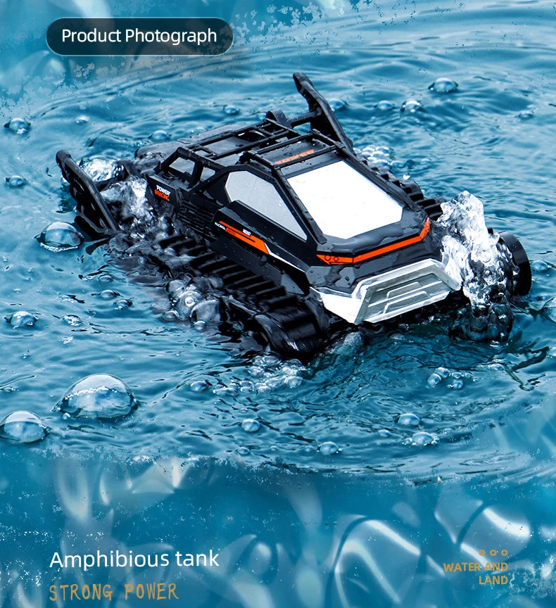 JJRC Q183 RC Tank Amphibious Tracked Tank Remote Control All Terrain Truck Climbing Off-Road Vehicle Waterproof Toy Kid Gifts