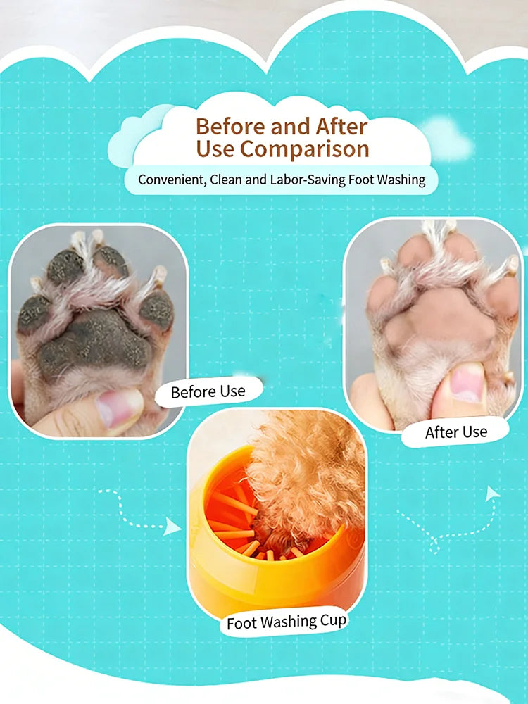 Silicone Pet Paw Cleaner Cup | Quick-Clean Grooming Tool | For Dogs & Cats