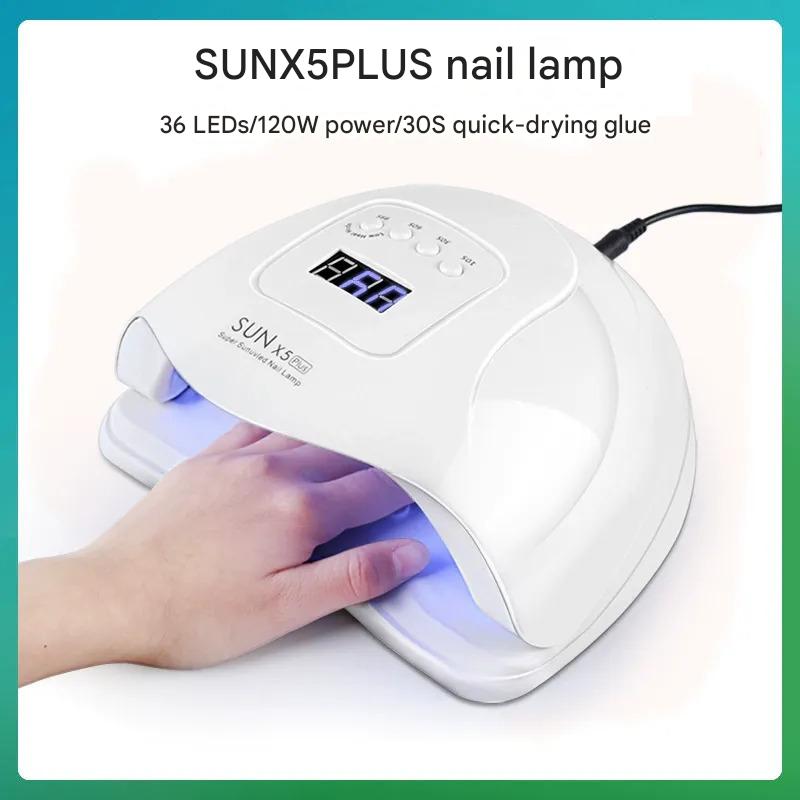 Professional UV Nail Lamp 120W fast cure LED gel polish dryer