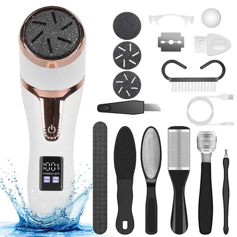 Electric Foot Callus Remover Kit 17-piece vacuum pedicure machine