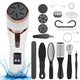 Kit de dissolvant électrique de callosités pour les pieds (17 pièces) – Appareil de pédicure sous vide avec batterie rechargeable