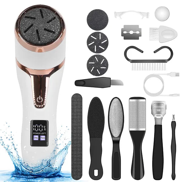 Electric Foot Callus Remover Kit 17-piece vacuum pedicure machine