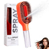 2-in-1 Spray Detangling Hairbrush with scalp massager
