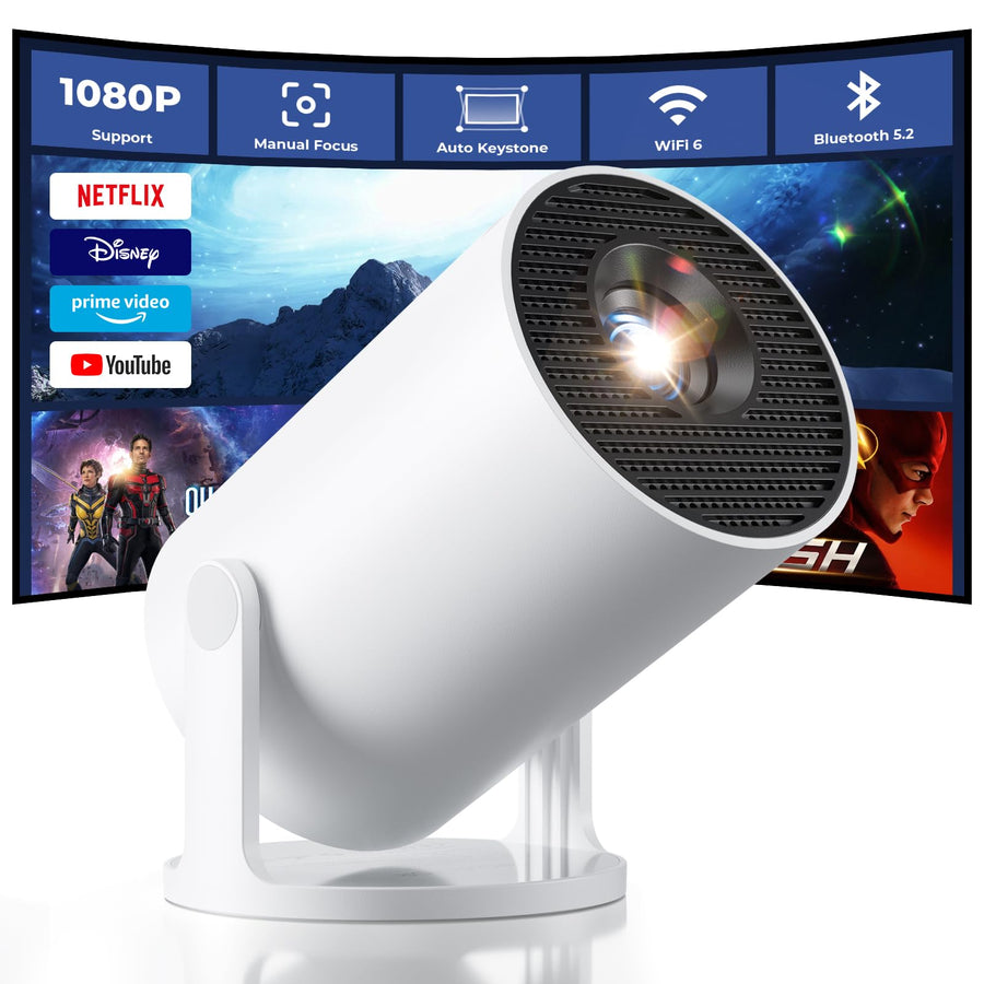 Portable Smart Mini Projector with 120-inch screen
