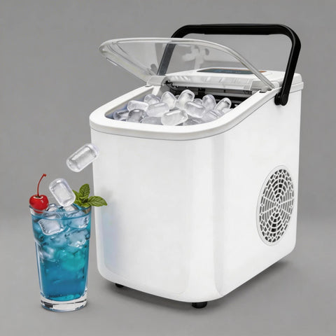 Portable Countertop Ice Maker self-cleaning and compact