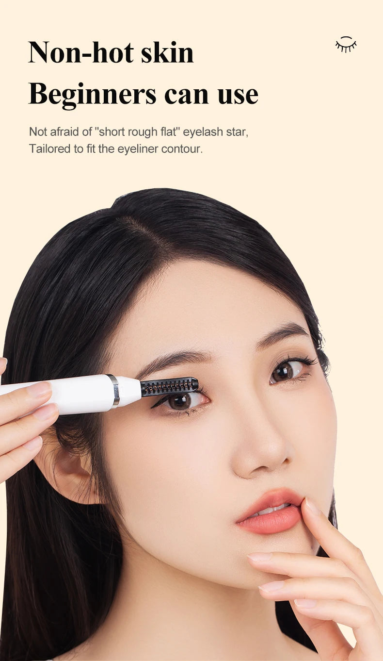 Heated Eyelash Curler | 2-in-1 USB Rechargeable | 3 Speed Modes | Long-Lasting Curl