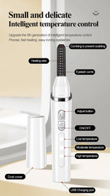 Heated Eyelash Curler | 2-in-1 USB Rechargeable | 3 Speed Modes | Long-Lasting Curl