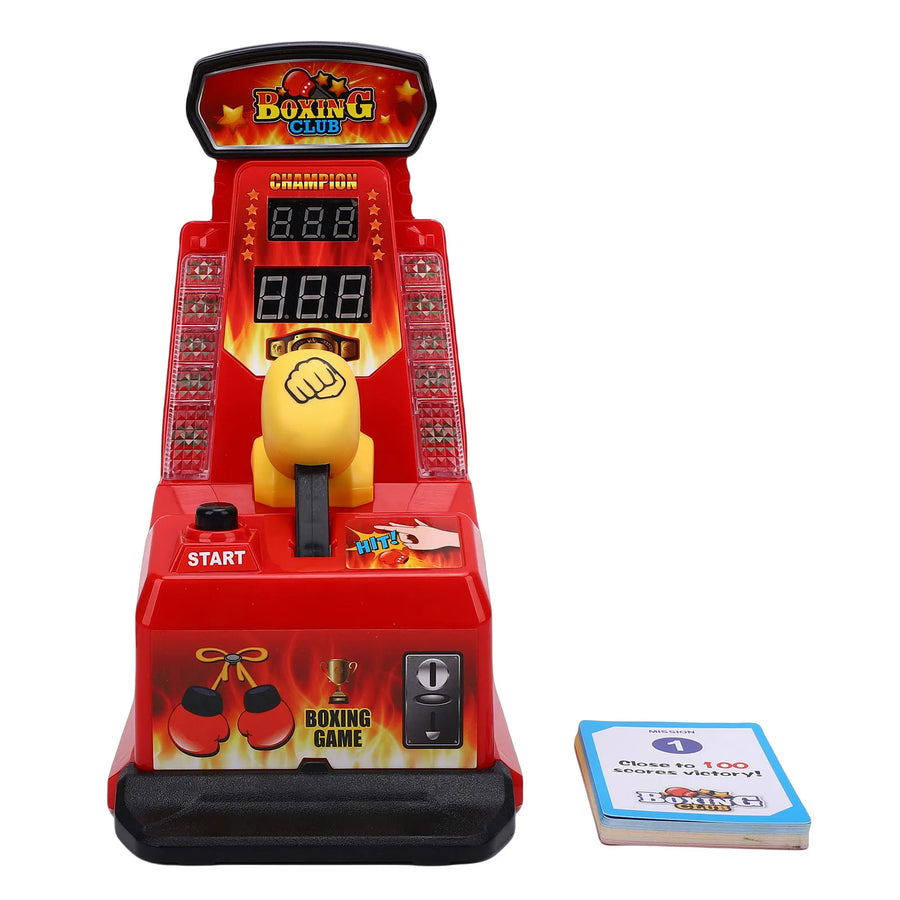Finger Boxing Machine | Interactive Desktop Toy | LED Lights & Sound Effects | Score Display | Kids & Adults