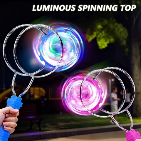 LED Magnetic Spinning Top auto-glow light-up toy