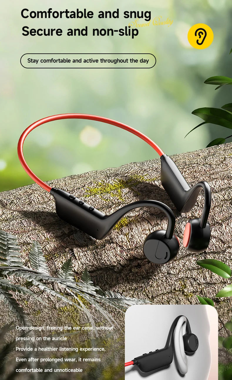 Conduction Headset Bluetooth 5.4 With Mic Waterproof Exercise Fitness Wireless Swimming Sports Headphone New 2026